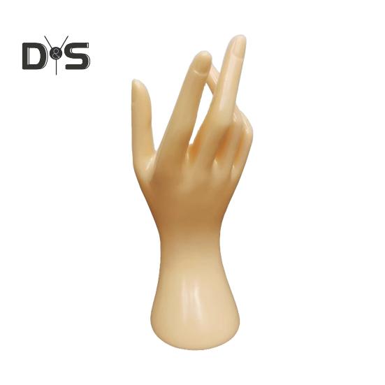 

Держатель для демонстрации колец Браслет Выставочный стенд Ювелирная стойка Дисплей для браслетов Модель руки Опора Ювелирные изделия Дисплей Кольцо Инструмент для ювелирного магазина бежевый