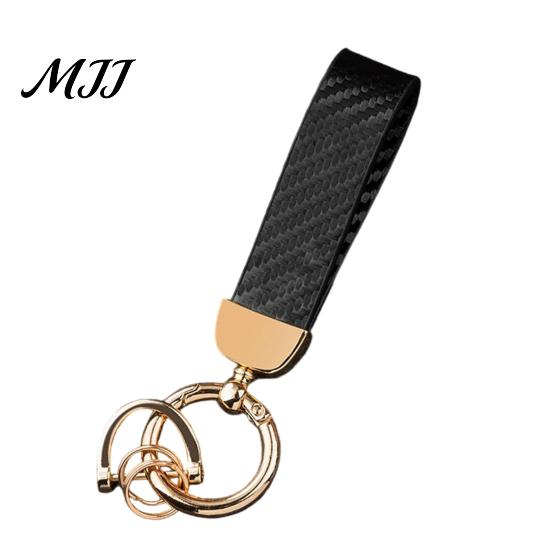 Durable Keychain Pendant, Carbon Fiber Car Key Chain with Lightweight Fob Anti-Lost D-Ring, Universal for Men And Women Secure Holder золотистый