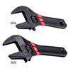 Large Opening Adjustable Wrench Steel Spanner For Bathroom Plumbing And Tight Spaces With High Strength Alloy Steel