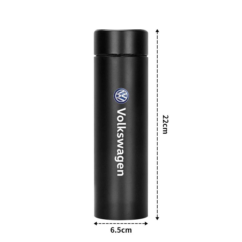 For Volkswagen Car Smart Thermos Mug Insulation Cup Led Digital Temperature Display For Volkswagen CC R-Line GTI T5 Golf T-ROC R
