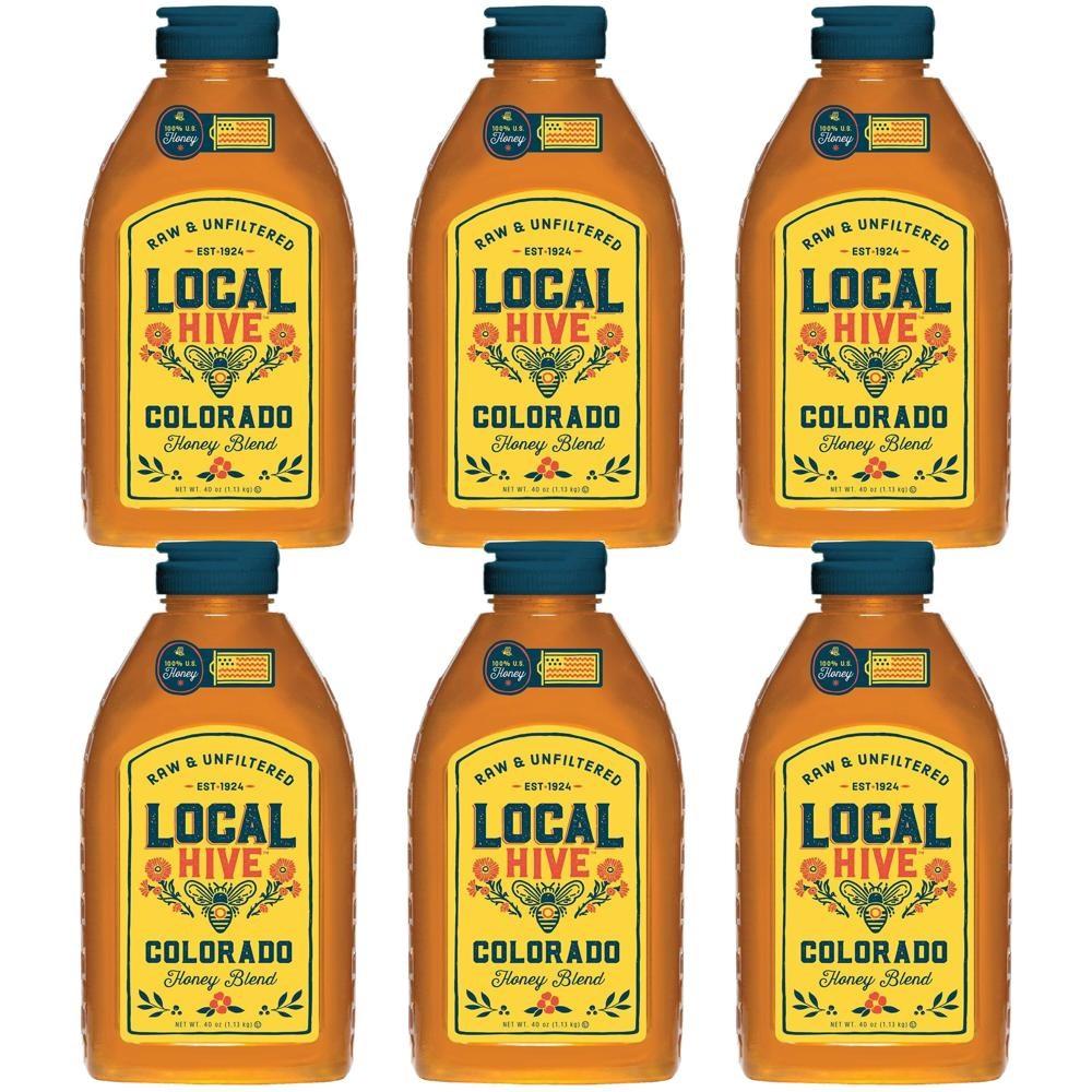 Local Hive Colorado Raw Unrefined Honey 1.13kg 6 Pcs