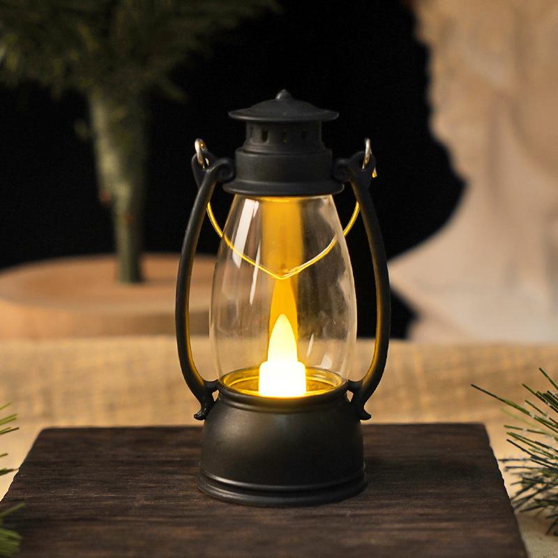

Ретро Мини Фонарь Свечная ЛампаПортативный Ночник Керосиновая Лампа Декоративный Ветровой Фонарь Украшение black