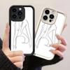 JT311 Desenho a linha mulher para iPhone 17 16 15 14 Pro Max Samsung S26 S25 Ultra A17 A16 A07 A56 A06 A05 A04 A13 Xiaomi 15T Redmi 15c Note 14 Capa Macia
