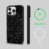 Black Scary Ghost Eye Monstrous Line Art Phone Case Magesafe Magnetic Wireless Charge Case For iPhone 16 14 Pro Max Plus Mini