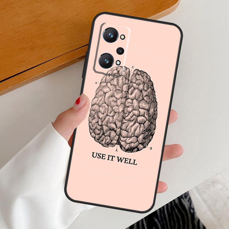 Anatomy Brain For Realme GT7 GT6 15 Pro 10 11 12 13 14 Pro Plus C65 C63 C61 C55 C51 C53 C35 C75 C67 Case