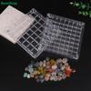 Clear Plastic Gem Storage Tray - Grid Organizer Box for Stones/Beads/DIY Craft Supplies (Stackable Design)