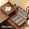 Solid Wood Jewelry Box Vintage Style Organizer Earrings Rings Necklaces Bracelets
