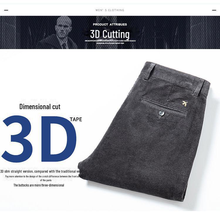 Men's Corduroy Pants - Winter and Spring Casual Straight Trousers