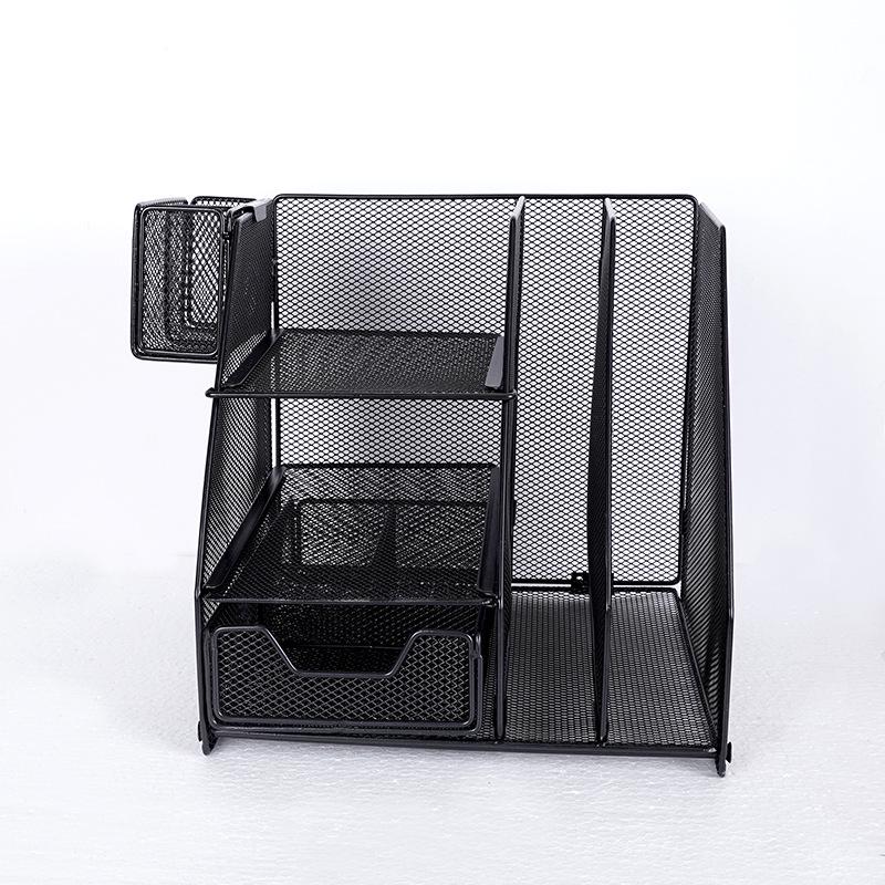 Support de rangement de bureau en métal pliable