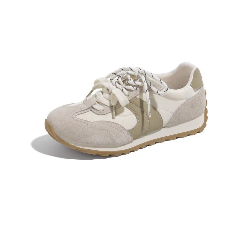 Sommer neue Farbabstimmung Damen Plateau bequeme Jogging Sport Freizeitschuhe vielseitige Waffel