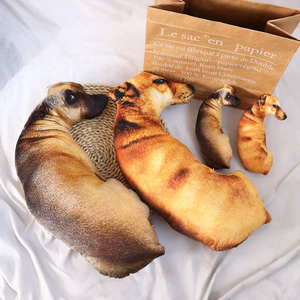 Soft Lifelike Animal Throw Pillow Plush Cushion Toy Dog Pillow  Office