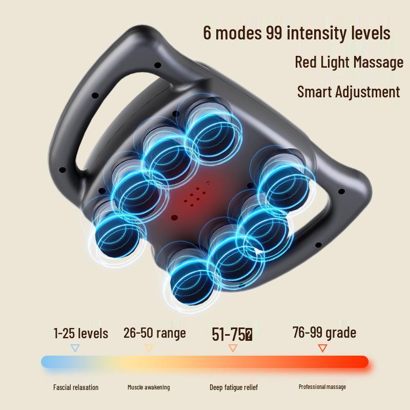 Hot-Selling Multi-Head Deep Tissue Massager with Powerful Motor for Full-Body Relaxation