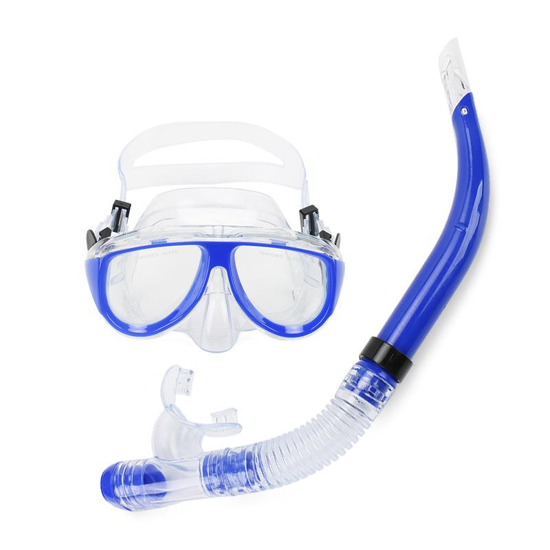 Large vision mask, tempered glass diving goggles set.