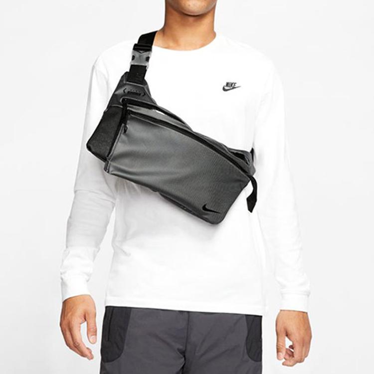 Nike Nylon Fabric Shoulder Bag, Crossbody Bag Regular Unisex Grain Gray CU1497-073
