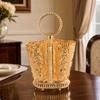 Gold Iron Cutlery Holder Space Saving Countertop Utensil with Handle