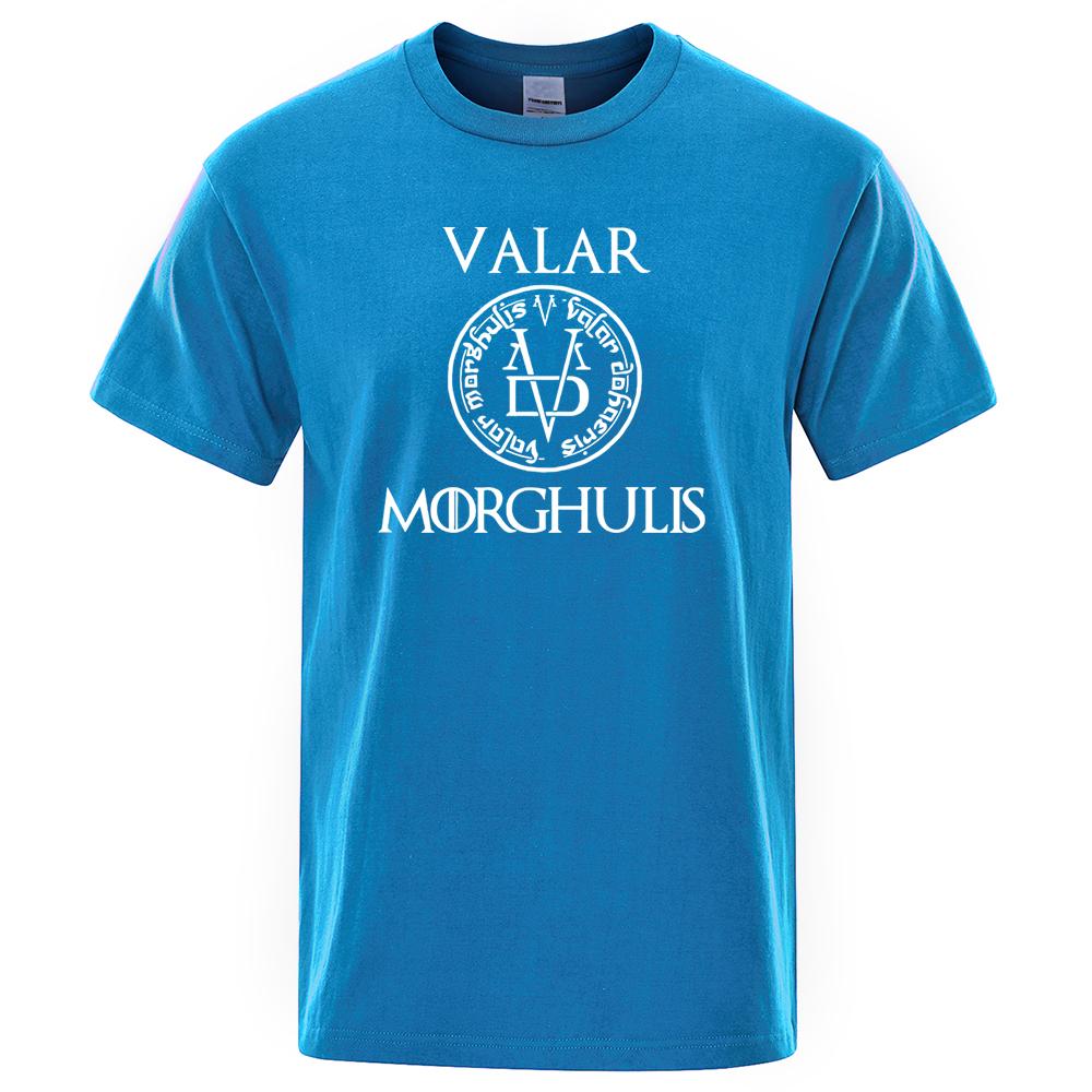 Summer Men's T-Shirt A Song of Ice and Fire T Shirt Valar Morghulis Printed Shirts Men Casual Tee Tops Plus Size Streetwear