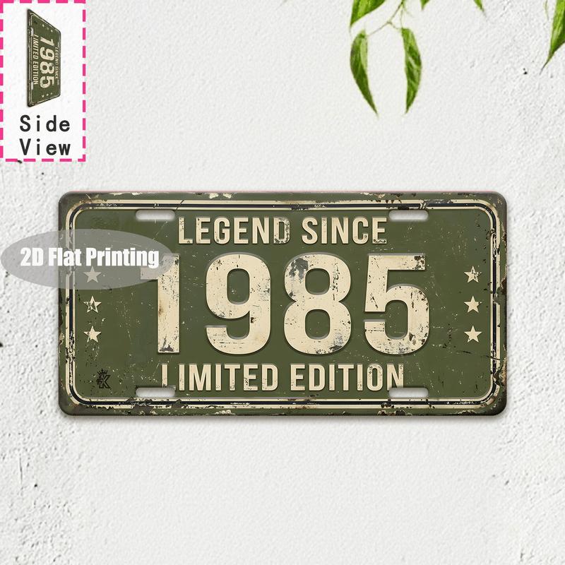 Tin Sign Vintage Durable Metal Plaque Wall Decor Home Office Bar Man Cave Gym City Coordinate Birth Year License Plate Wall