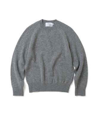 KNITTED Shaggy Dog 100% Wool Round Knit Grey