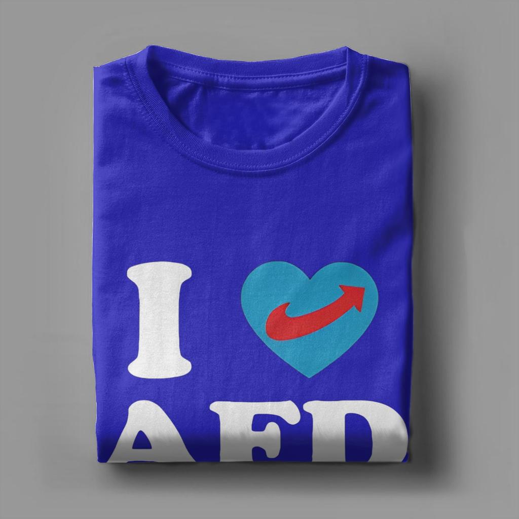 Vintage T-Shirt Alternative Afd GerUnisexy Reines Baumwoll-T-Shirts Blaues T-Shirt für Unisexs Sommer Ästhetisch Lässiges Kurzarm-Oberteil Tees