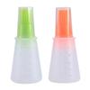 Barbecue Oil Brush with Lid Silicone Oil Bottle Brush Outdoor BBQ Seasoning Brush with Scale Barbecue Oil Brush Kitchen Gadgets