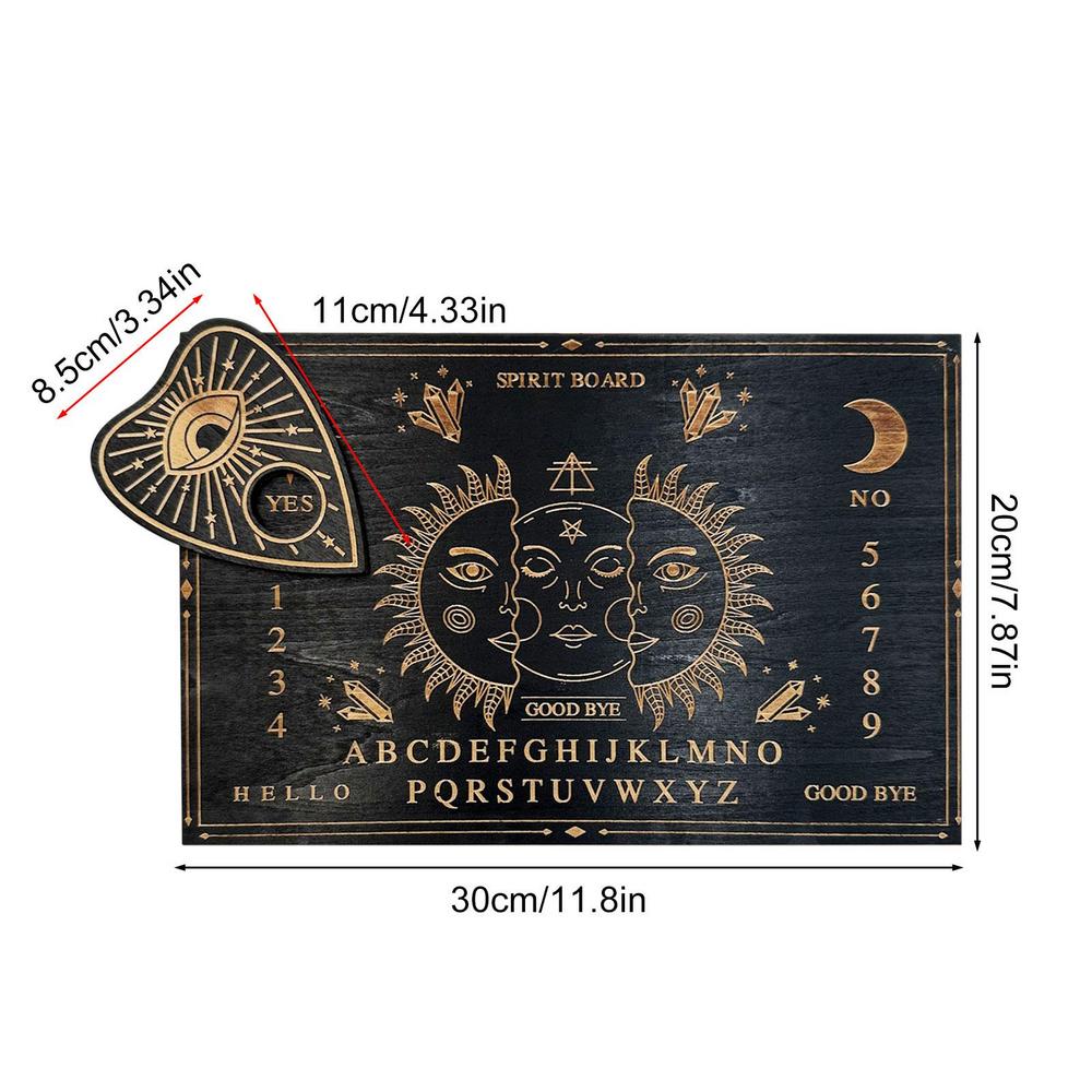 Ouija Spirit Board Wood Message Boards Decision Maker Planchette with Numbers Pendulum Board for Witch Supplies Witch Altar
