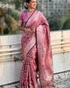 Beautiful rich pallu and jacquard work perfectly on the saree.
