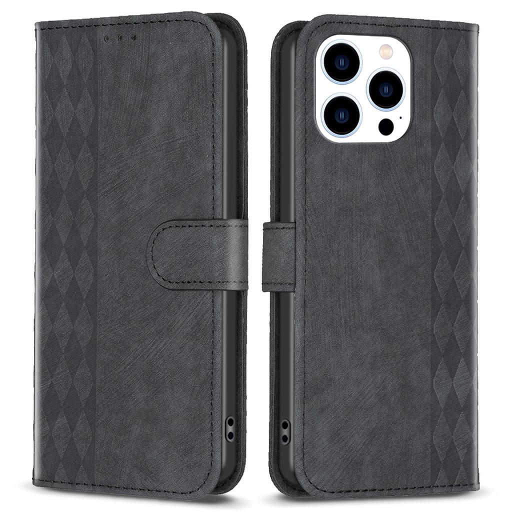 Phone Case for iPhone 13 Pro Max 6.7 inch Magnetic Closure Wallet Imprinting Pattern Stand Cover