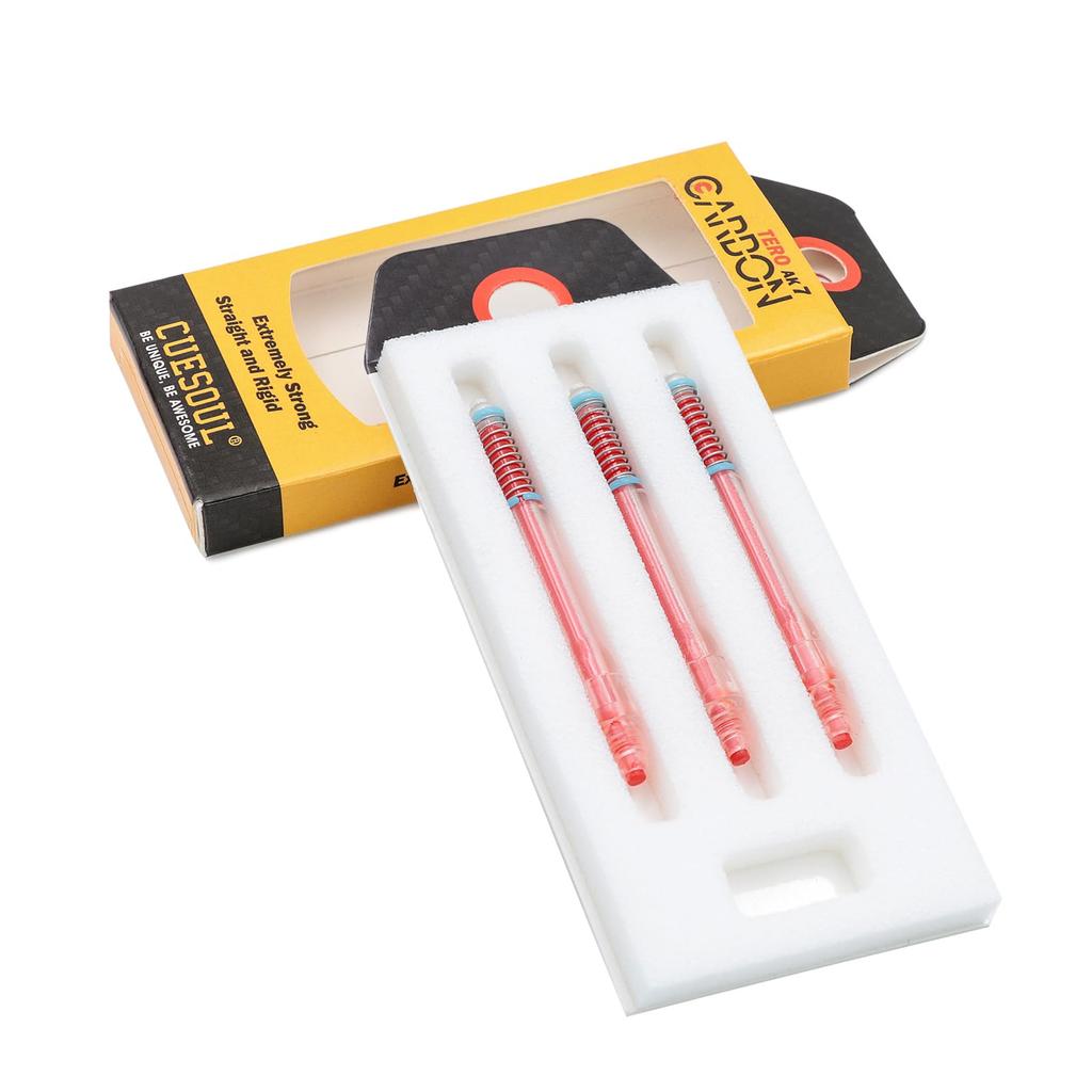 Cuesoul TERO System A/B(S)/C/D(M)/E/F(L)/G/H AK7 Carbon Darts with Built-in Telescopic Shaft, Set of 3 (CS-AK7+3TG47)