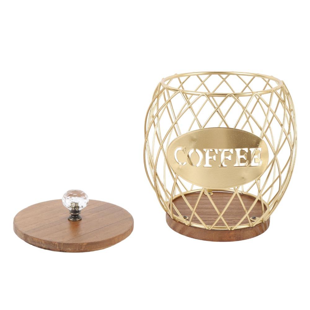 Wooden Base Coffee Pod Storage Fruit Shaped Coffee Pod Rack Coffee Capsule Holder Coffee Station