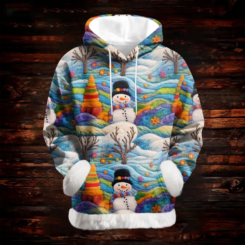 Kvinners uformelle motetrykk Langermet sweatshirt med hette