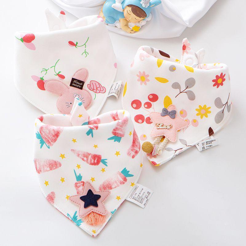 Unisex Triangle Baby Bibs: Pure Cotton, Waterproof, Super Soft, Double Snap, Scarf Wrap