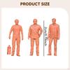 3 Pieces Miniature Architectural Figure DIY Crafts Tiny People Model for Sand Table, Scene