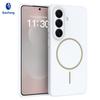 The New Model Is Suitable for Samsung S26 Mobile Phone Case, Magnetic Suction 26Ultra Fine Hole Skin Feel Solid Color S26 Plus Protective Case.