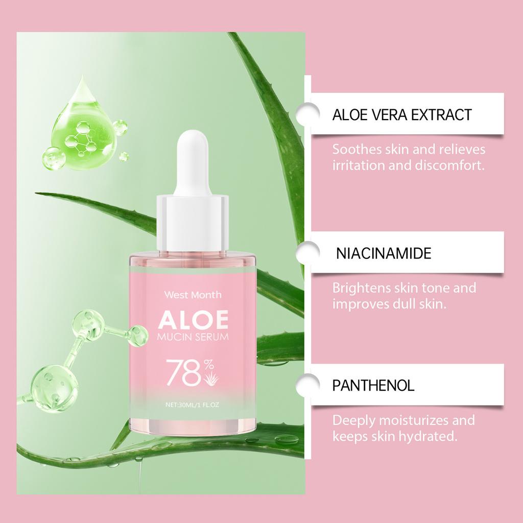 West Month Aloe Vera Soothing Essence Hydrating Moisturizing Facial Serum For Glowing Skin