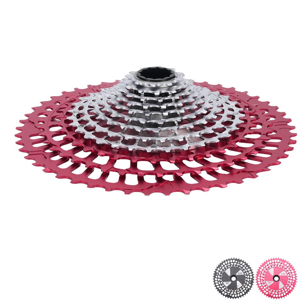 Bike Cassette Ultra Light 10 to 50T 12 Speed CNC Hollow Bicycle Cassette Flywheel Replacement for XD