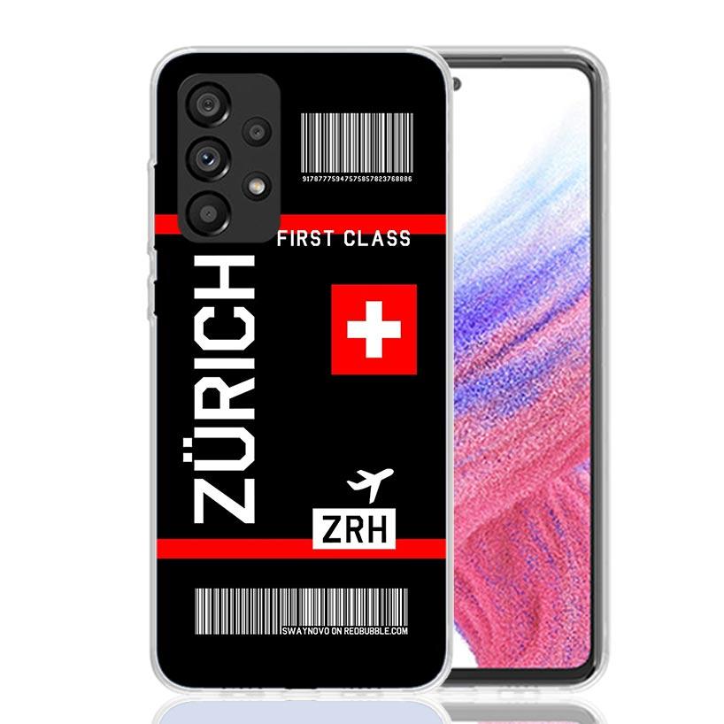 Airline Ticket Barcode Phone Case For Samsung Galaxy A17 A16 A14 A15 A13 A57 A56 A54 A55 A53 A37 A36 A34 A35 A33 A26 A24 A25 A23
