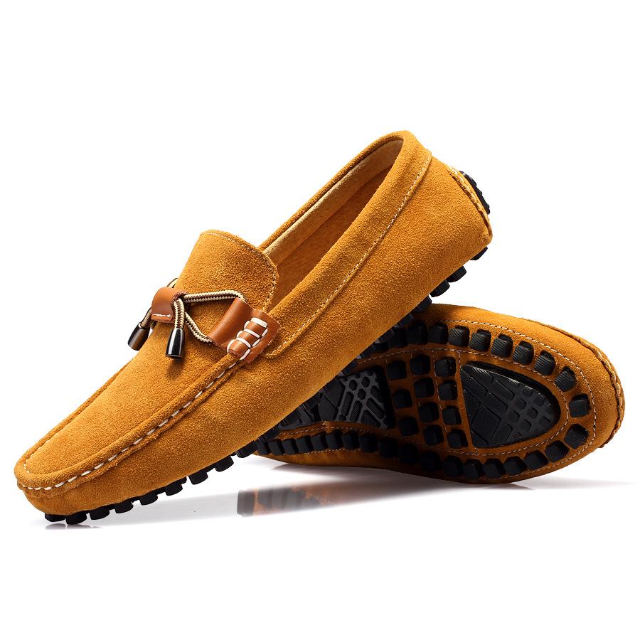 

Spring and summer new loafers Doudou shoes men s shoes casual lazy shoes foreign trade hot-selling one-pedal driving light shoes 44 світло-коричневого кольору