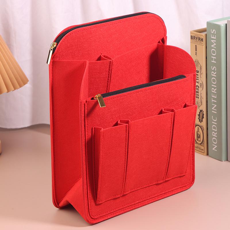 Traveling Backpack Insert Storage Bags Handbag Backpack Liner Make Up Organizer Bag Insert Women'S Felt Toiletry Cosmetic Bag