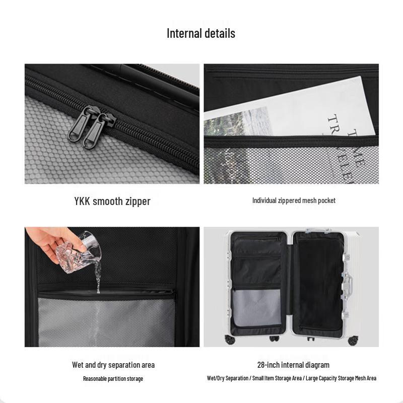 Shinao 36-Zoll Hartschalenkoffer mit Aluminiumrahmen