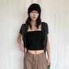 New Arrivals Open Run Women Rayon Spandex Stripe Hoodie Crop Zip Up