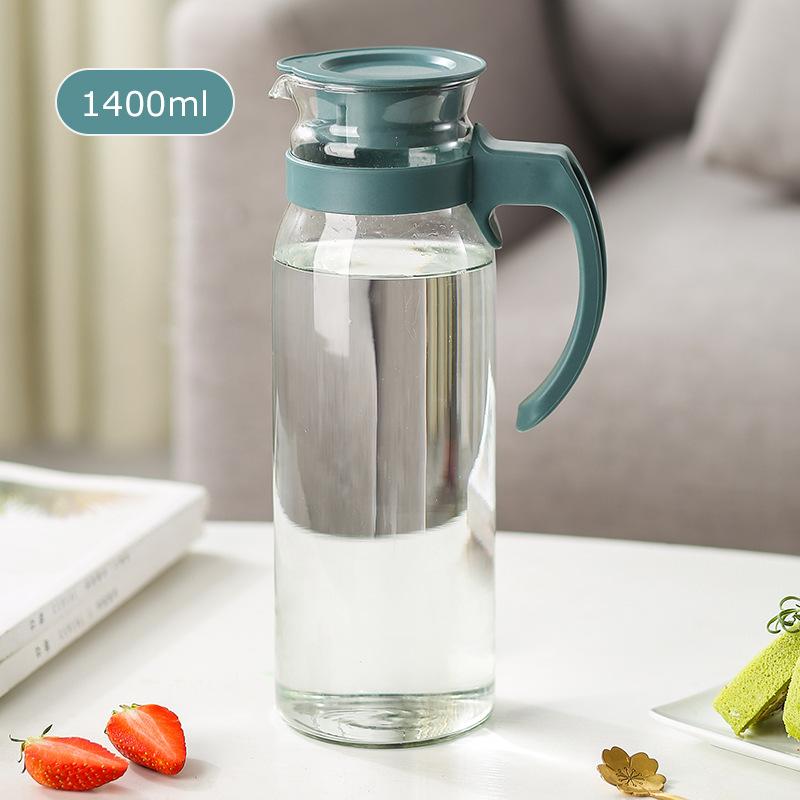 Glass Water Kettles Large Capacity with Lid and Handle Juice Tea Milk Kettles Pitcher Distributeur Beverage Dispenser Water Pot