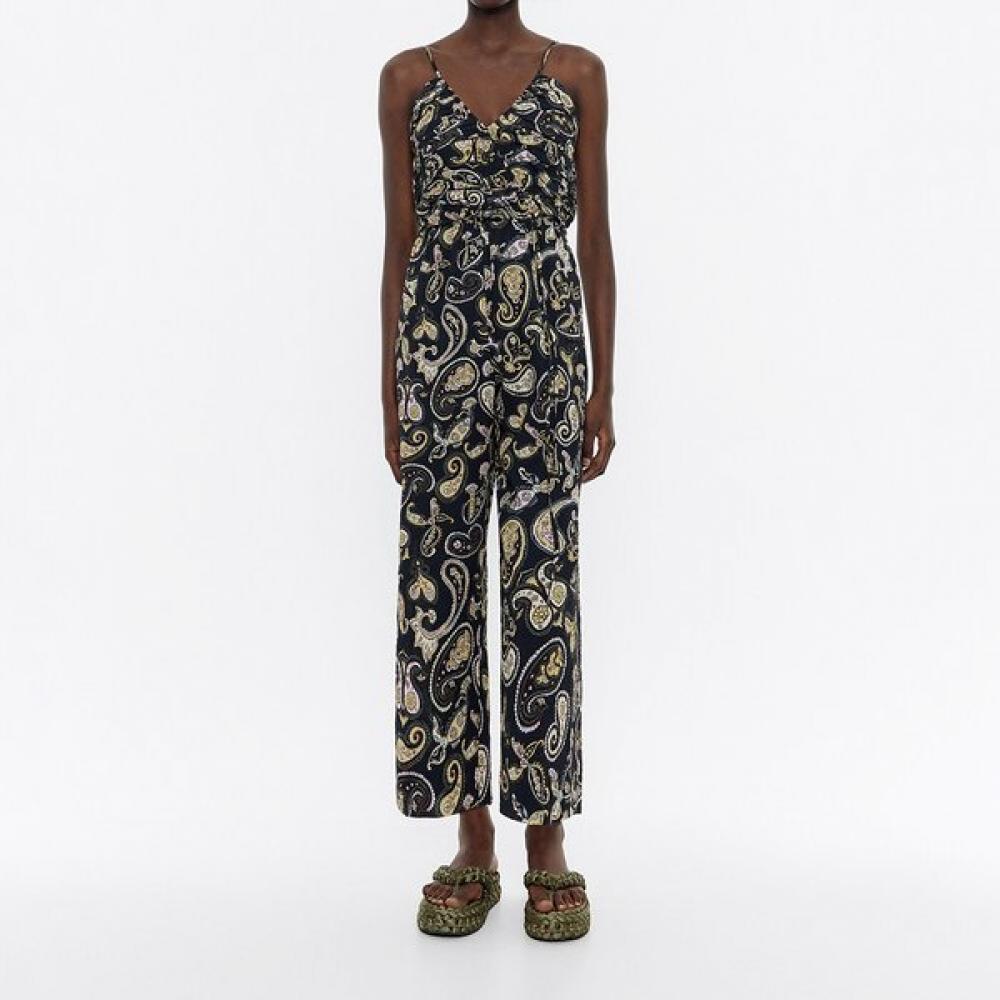 

Bimba Y Lola Black paisleY corduroY Ankle Jumpsuit B245awo037bkb Black/S