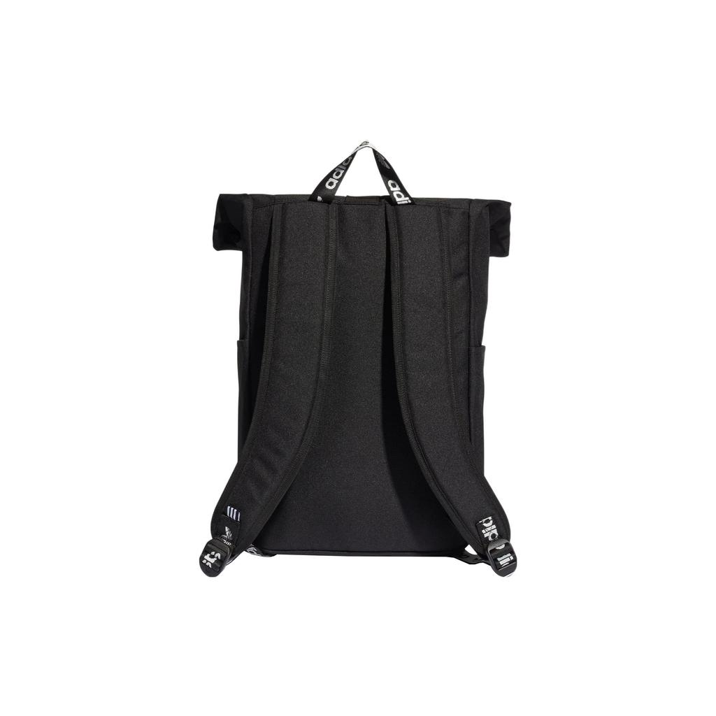 Adidas Originals Trefoil Sports Casual Logo Print Pattern Polyester Backpack Unisex Backpacks Black HK2629
