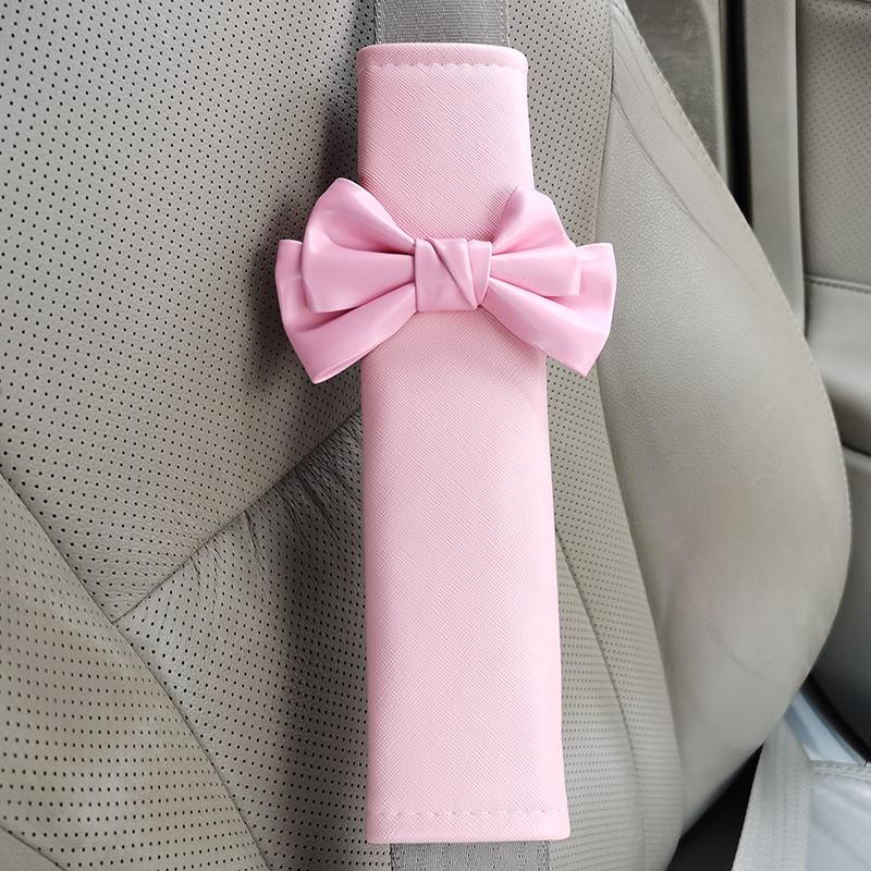 1/2pcs Flower Shoulder Pad Car Seat Belt Small Interior Decoration Protection Cartoon Creative Insurance Cover Car Accessories