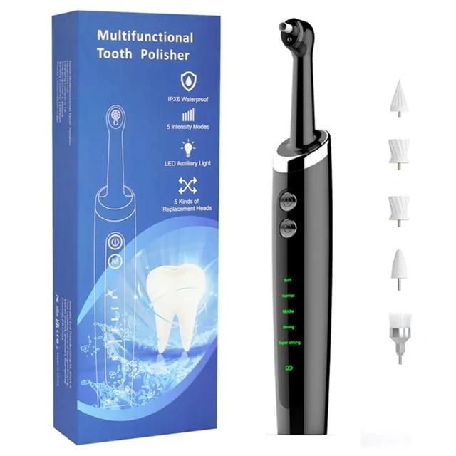 For Tooth Polisher Professional Teeth Whitening 5 Modes, USB Charging 20CC