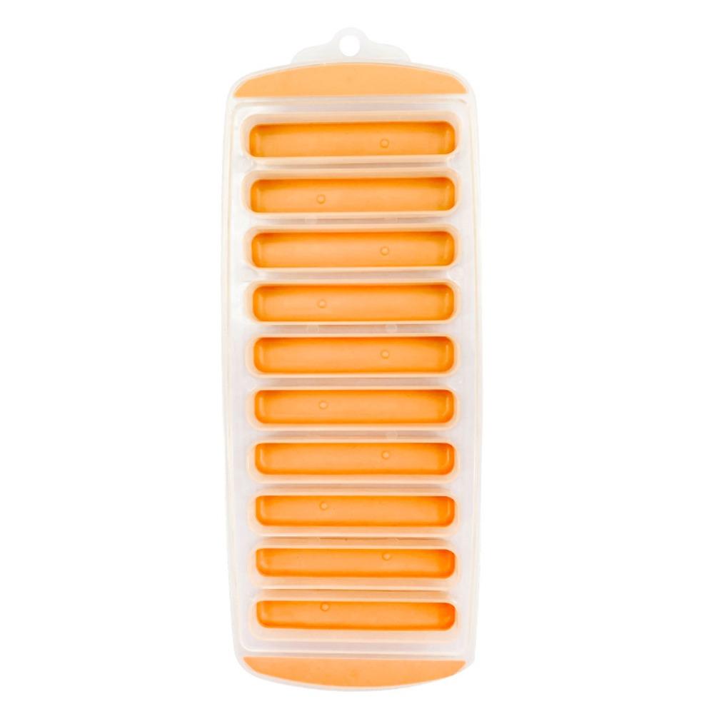 Silicone Long Strip Ice Cube Mold with Lid Ice Cube Tray Ice Stick Tray Baking Mold  Cold Drink