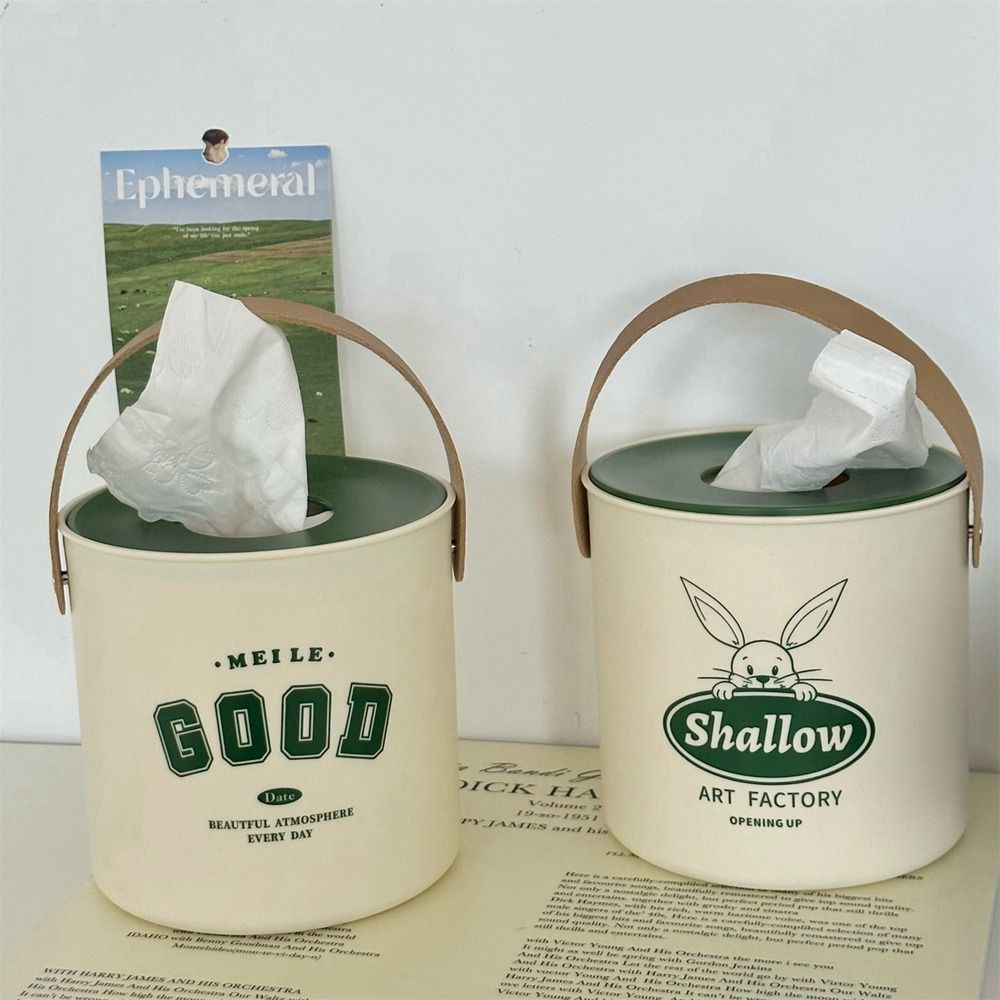 Dustproof Round Toilet Roll Paper Container Plastic Napkin Holder Creative Tissue Box Living Room