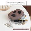 Creative Double Layer Coin Purse Panda Shape Multifunctional Key Bag Zipper Portable Small Handbag