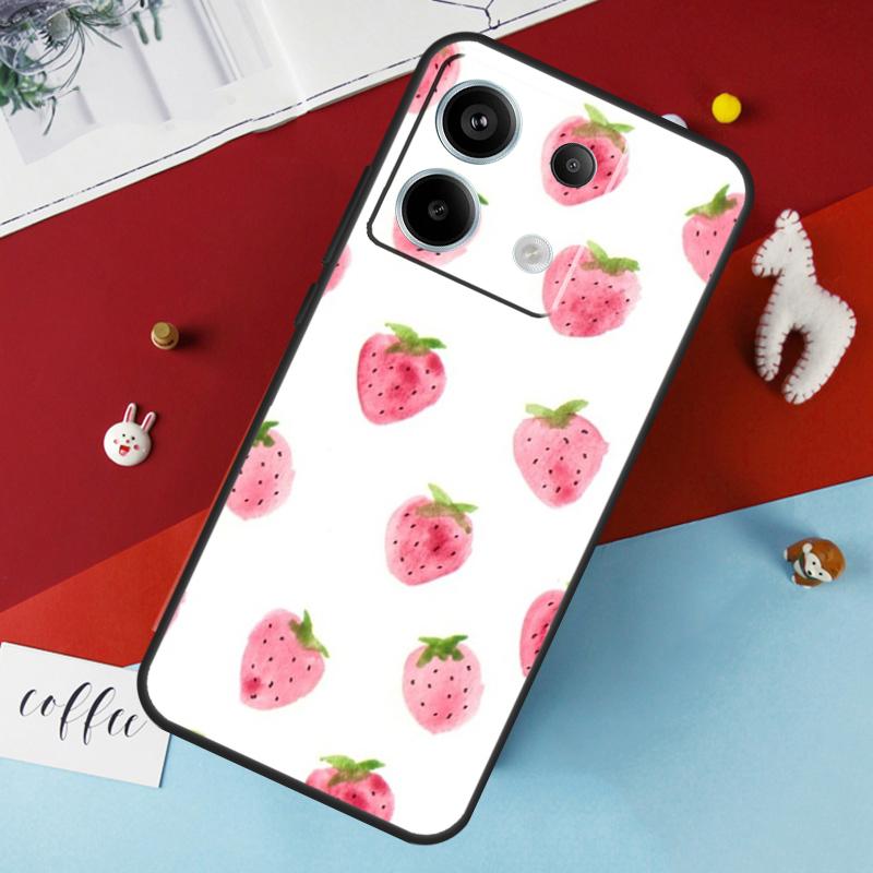Cute Strawberry Case For Xiaomi Redmi Note 14 12 11 10 13 Pro 15 Pro Plus Redmi 15 14C 10C 12C 13C 15C Cover
