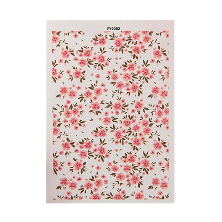Floral Transfer Sheet for Clay Jewelry, Water Soluble Clay Transfer Paper